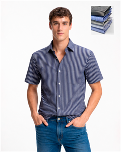 2677 - Camisa M/C Rayada Polo