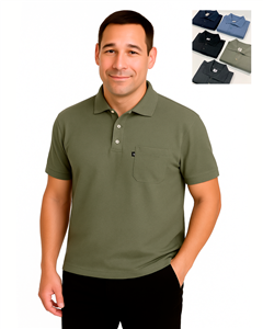 3480 - Chomba New Star Jersey Clásica Con Bolsillo - TALLE ESPECIAL