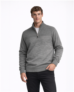 5470 - Sweater 1/2 Cierre Fantasía Tejido