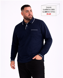 P5602 - Chomba Jersey M/L Con Vivos TALLE ESPECIAL