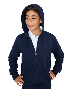 571 - Campera Friza Pesada con Capucha Azul 