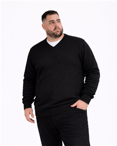 5957 - Sweater Escote V Panal Liso TALLE ESPECIAL