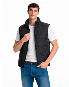 742 - Chaleco Microfibra Resinada Con Polar 