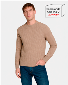 8014 - Sweater Escote Redondo Fantasía Rombos