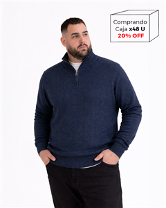 8107 - Sweater 1/2 Cierre Mouline TALLE ESPECIAL