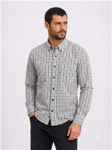 2462 - Camisa Cuadrille M/L Doble Bolsillo